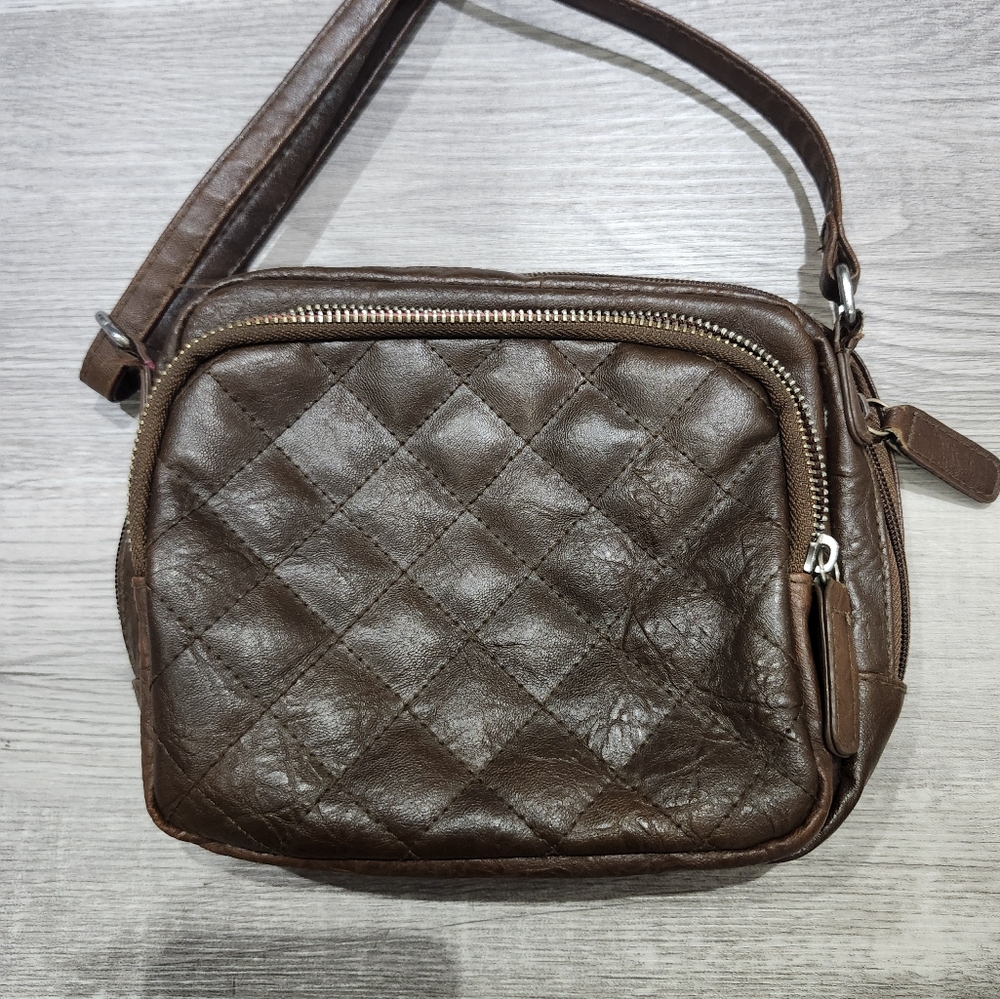 American Eagle Quilted Leather Crossbody Bag